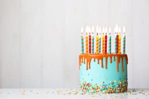 Opinion piece about getting old, represented with a birthday cake