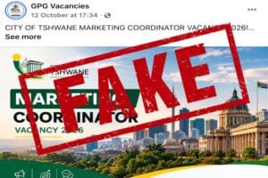 Tshwane warns job seekers about fake advert