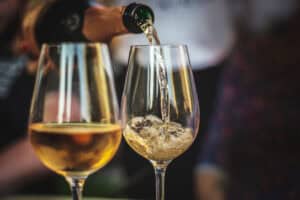 We tasted Graham Beck's first English sparkling wine, at R1 200 a bottle