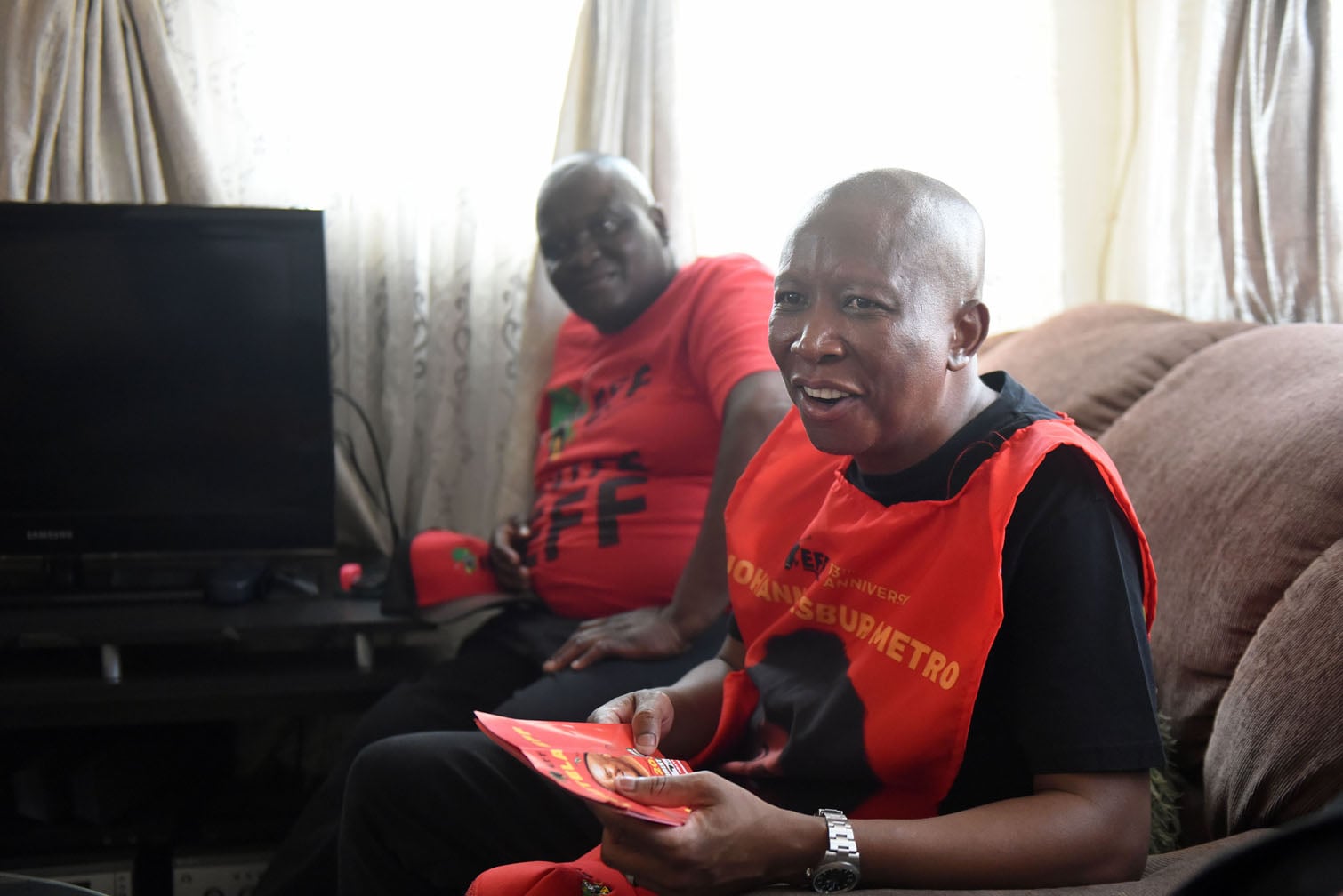 Economic Freedom Fighters (EFF) Commander-in-Chief and president Julius Malema leads a door-to-door campaign in Sub-Region D, Soweto, 18 October 2026. Picture: Nigel Sibanda/The Citizen